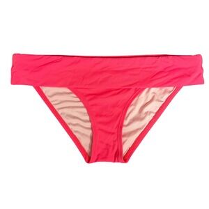 Victoria's Secret Hot Pink Fold Over Bikini Bottom Swim Medium